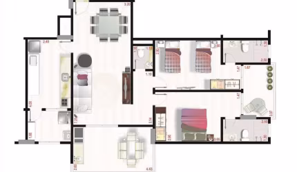 Apartamento Duplex para Venda em Praia Grande, Vila Assunção, 4 dormitórios, 2 suítes, 1 banheiro, 1 vaga