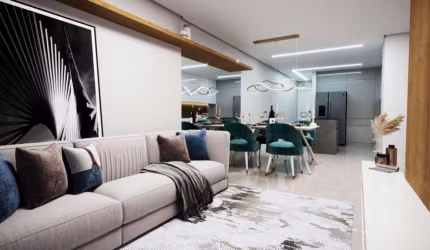 Apartamento para Venda em Praia Grande, Caiçara, 1 dormitório, 1 suíte, 2 banheiros, 1 vaga