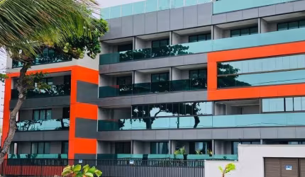 Alugo Lindo Flat Mobiliado no Stark Home Design na Beira Mar de  Piedade,  com 49m2, lateral Norte, com varanda, vista para o mar R$3.000,00 com todas as taxas inclusas. Agende uma visita 81.99990-871