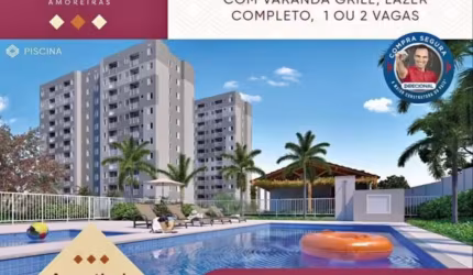 Apartamento um quarto, Jd Capivari, 40 m², lazer, varanda, local excelente
