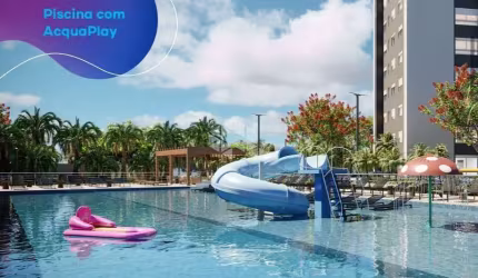 Apartamento com dois quartos e infra de clube