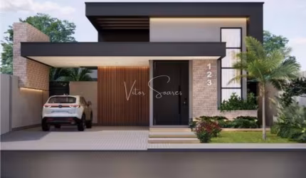 Casa de alto padrão em construção, disponivel no residencial Villa Lobos em birigui: Casa com 3 suítes, Garagem com 2 vagas e Cozinha Gourmet