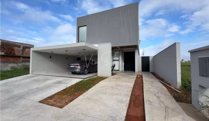 Imóvel em Birigui no Condominío Residencial Villa Lobos em Birigui; Casa com 3 Suítes todas com armários planejados, Quintal com Piscina e Garagem