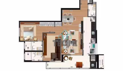 Apartamento com 2 dormitórios à venda, 77 m² por R$ 540.000,00 - Bosque Flamboyant - Taubaté/SP
