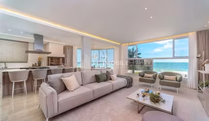 Apartamento frente mar com 4 suítes, mobiliado e frente mar, à venda na Praia Brava - Itajaí/SC