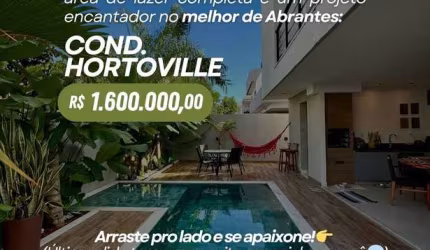 HORTO VILLE - Casa Alto Padrão com 4/4 e acabamento de primeiríssima qualidade. Condomínio HortoVille - Abrantes.
