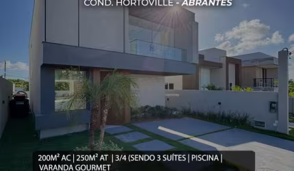 HORTO VILLE - Condominio HortoVille - Abrantes - Alto Patrão - Casa a venda 4/4 gourmet e piscina.
