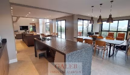 Mansão Nova, 4 suites Piscina Borda infinita em condomínio Alto Padrão Atibaia-SP