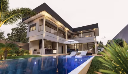 Casa com 4 dormitórios à venda, com 309 m² de área construída - Condomínio Fechado Santa Maria do Laranjal - Atibaia/SP