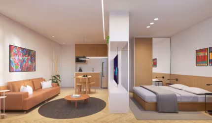 Apartamento studio com 1 dormitório à venda, por R$ 455.351 - Centro Cívico - Curitiba/PR