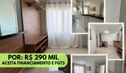 Apto para venda, pronto para morar e porteira fechada, 290 mil, 2 dorms, 6° andar, 1 vaga, 47m2, Portais, Cajamar/SP