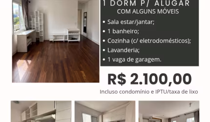 Apto para locação, 1 dorm, móveis,eletrodomésticos, 3° andar, 1 vaga, Portais III, Cajamar/SP, em condomínio, R$ 2.100,00 inclui condomínio.