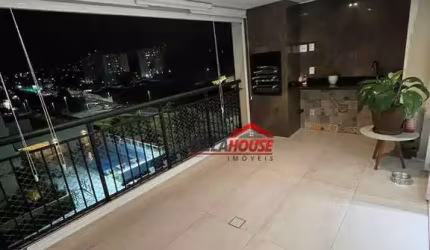 Apartamento com 3 dormitórios sendo 2 com suite para alugar, 122 m² sendo mobiliado do jeito das fotos