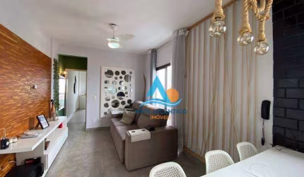 Apartamento com 1 quarto à venda, 43 m² por R$ 268.000 - Vila Guilhermina - Praia Grande/SP