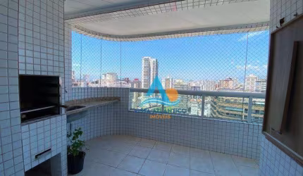 Apartamento com varanda gourmet,  2 quartos à venda, 85 m² por R$ 650.000 - Guilhermina - Praia Grande/SP