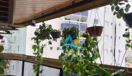 Apartamento de 2 quartos e varanda gourmet perto da praia na Aviação em Praia Grande/SP