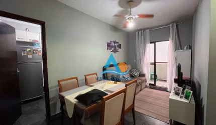 Apartamento com 1 quarto com sacada,  à venda, 57 m² por R$ 290.000 - Aviação - Praia Grande/SP