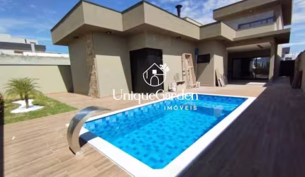 Linda casa em condomínio à venda em Caçapava-SP, bairro Santa Mônica: 3 quartos, 1 suíte, 2 salas, 2 banheiros, 4 vagas, 190m²!