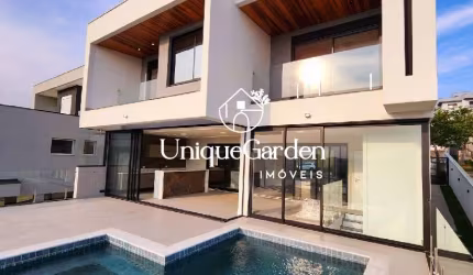 Luxuosa casa em condomínio no Urbanova, São José dos Campos-SP: 5 quartos, 5 suítes, 3 salas, 2 banheiros, 2 vagas, 470m².