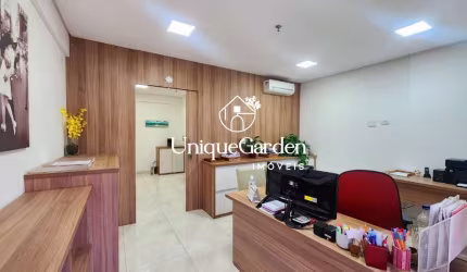 Sala comercial mobiliada à venda em condomínio no Jardim Aquarius, São José dos Campos-SP: 1 sala, 1 banheiro, 1 vaga - 44m².