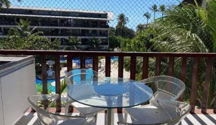 Flat à venda com 82m², Decorado, Varanda, 2 dormitórios sendo 1 suíte, Porto de Galinhas, Ipojuca,