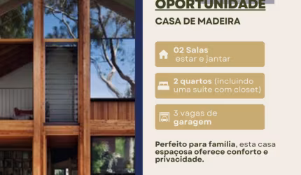 Casa de Madeira com 2 dormitórios à venda