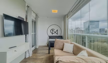 Apartamento mobiliado – 1 suíte, 1 vaga, 54 m2, para Locação no Itaim Bibi, SP