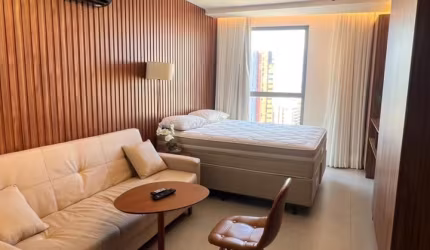 Flat nascente com vista mar | Mobiliado e decorado | Pronto para morar!