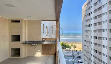 Apartamento Novo com Sacada Gourmet Vista Mar e Lazer Completo