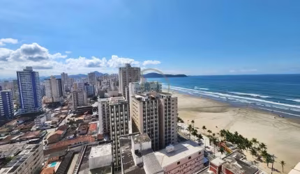Apartamento Porteira Fechada com Sacada Gourmet Vista Mar e Lazer Completo