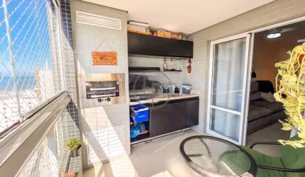 Apartamento com Sacada Gourmet Vista Mar e Lazer Completo