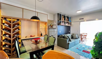Apartamento com Sacada Gourmet com Vista Mar e Lazer Completo