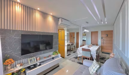 Apartamento Mobiliado com Sacada Gourmet Vista Mar e Lazer Completo