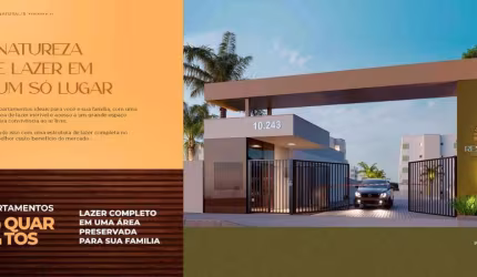 Apartamentos 2 dois Quartos, lazer completo e segurança 24hs