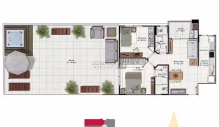 Apartamento com 2 quartos à venda na Rua José Batista Rosa, --, Trindade, Florianópolis por R$ 1.030.897