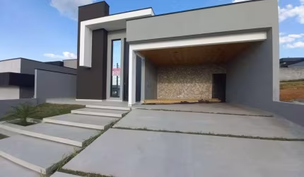 Condominio Santa Monica, Caçapava / Casa nova com 3 suítes e piscina