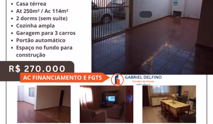 Casa a venda no Jardim Nova Esperança em Jacareí, com 2 dorms