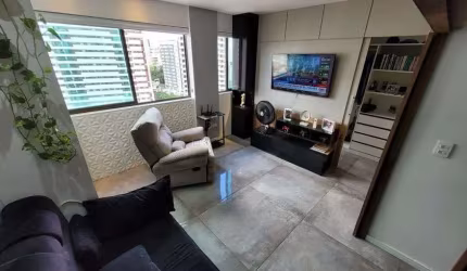 Apartamento mobiliado porteira fechada com 2 quartos, na Tamarineira.
