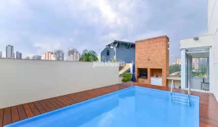 Cobertura Duplex 3 Quartos 2 Suite 4 Vagas Deposito em Rua Fechada  no Panamby.
