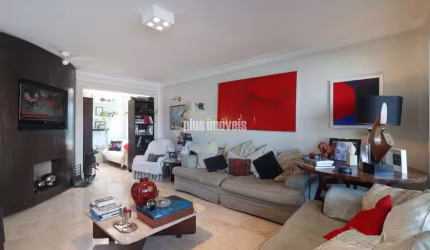COBERTURA TRIPLEX DE 367 M² FACE NORTE COM 3 SUÍTES, 3 VAGAS, LAREIRA, NO REAL PARQUE.