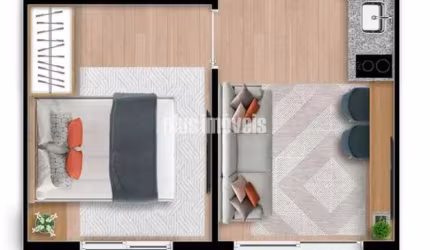 Apartamento novo de 28m²