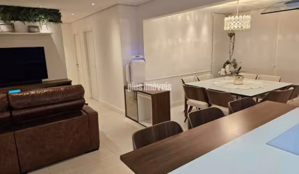 Lindo Apto Mobiliado com 92m² - Varanda Ampliada - Vila Romana