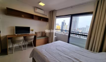 PINHEIROS APARTAMENTO MOBILIADO, COM VARANDA, AR CONDICIONADO , 1 VAGA