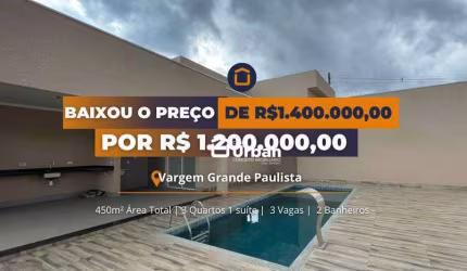 Casa com 3 dormitórios à venda, 223 m² por R$ 1.200.000,00 - Jardim Helena Maria - Vargem Grande Paulista/SP