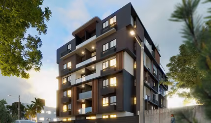 Lançamento com Apartamento de três e dois quartos com área de lazer .