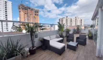 Apartamento garden, 180 m², 2 dormitórios, churrasqueira, jacuzzi , no Estuário.  ‌