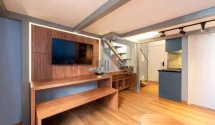 Studio mobilado com 35 m² na Vila Madalena para venda ou locação