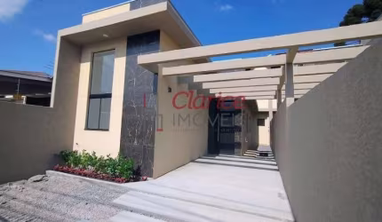 Casa nova à venda em São José dos Pinhais-PR, Colonia Rio Grande com 3 quartos, 1 suíte,15 m².
