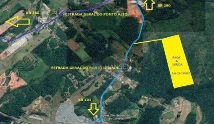 Terreno à venda, 116277 m² por R$ 11.046.338,75 - Porto Grande - Araquari/SC