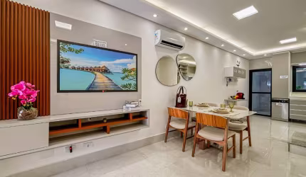 Sobrado Triplex na Chácara Klabim Novíssimo e Mobiliado, Pronto para Morar
